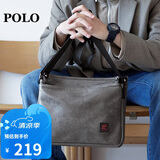POLO单肩包男士商务斜挎包男休闲手机包iPad包男包横款运动挎包男