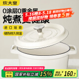 炊大皇珐琅锅铸铁锅家用炖锅砂锅汤锅焖烧锅电磁炉燃气煮锅22cm