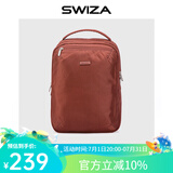 SWIZA百年瑞士电脑包双肩包背包通勤14寸电脑包商务轻薄可手提旅行出差 太妃色