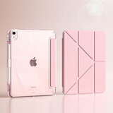 奥思妙适用2026新款ipad保护壳11代10/9保护套ipadair8/7/6平板pro带笔槽4苹果5防弯6摔10.2寸轻薄3十y折 面盖可吸附【Y+3折-粉色】 2025款ipad第11代【A16