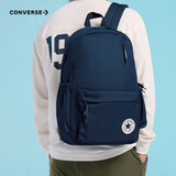 Converse匡威双肩包男女童简约书包新款时尚运动背包初高中生防水包 藏青色 M