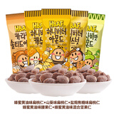 芭蜂韩国进口零食蜂蜜黄油扁桃仁坚果炒货杏仁巴旦木干果休闲零食五袋 人气精选5种口味 30g*5袋