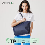 LACOSTE法国鳄鱼女包L1212系列大容量单肩托特包|NF1888PO 141/墨蓝色