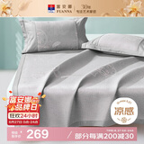 富安娜凉席冰丝席 可机洗夏凉席子1.8x2米可折叠软席三件套双人夏季凉席