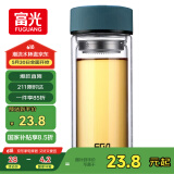 富光 男女士双层玻璃杯 高硼硅泡茶杯 茶水分离水杯带茶隔杯子500ml
