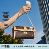 菲安妮（FION）波士顿包锁扣女士包包斜挎包时尚单肩包生日礼物