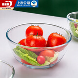 青苹果耐热玻璃碗和面盆欧式沙拉碗加厚揉面盆4.35L超大容量