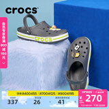 卡骆驰crocs洞洞鞋贝雅卡骆班轻便耐磨一脚蹬休闲鞋|205089 石板灰/青柠绿-0GX 40 (250mm)