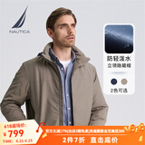 诺帝卡（NAUTICA）男装秋冬款易打理休闲防轻溅水隐藏帽厚外套棉服男JO2313 香木色2LK（223） L