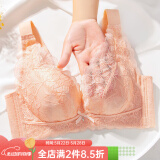 纤诗柔内衣女大胸显小超薄无海绵上托调整型收副乳透气胸罩无钢圈文胸夏 1988#杏色 90B