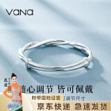 Vana莫比乌斯足银手镯银镯子款毕业生日礼物送女朋友老婆 莫比乌斯手镯-可刻字贺卡