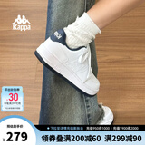 KAPPA卡帕背靠背女鞋板鞋女新款鞋子女夏季潮鞋百搭情侣休闲运动小白鞋 经典白/海昌蓝 42