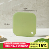川岛屋（KAWASIMAYA）川岛屋菜板防霉抗菌家用案板厨房专用切水果婴儿辅食分类双面砧板 清透绿砧板18.5*18.5cm