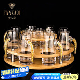 梵卡奇（FANKAQI）金箔白酒杯套装分酒器家用小酒杯酒壶高档酒具送长辈乔 圆圆满满金箔【8杯8壶】