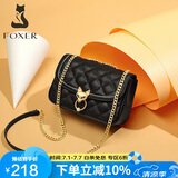 金狐狸（FOXER）牛皮女士包包女包大容量单肩包斜挎包小包轻奢生日礼物送女生女友