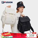 FILA FUSION斐乐潮牌女子背包新款时尚简约双肩包大容量运动包 纶度白-WT XS