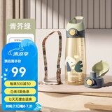 BABLOV吸管杯孕妇水杯大容量ppsu水杯女士杯子带吸管产妇专用食品级材质 青芥绿【一杯双盖】600ml