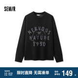 森马史努比系列毛衫男冬时尚撞色情侣提花针织衫毛衣109724107202