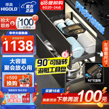 悍高（HIGOLD）厨房拉篮橱柜碗碟拉篮抽屉式铝合金碗碟篮304不锈钢橱柜调味拉篮 900柜2层希勒3.0PRO 旋转工具篮