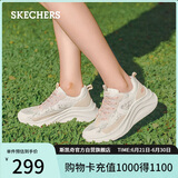 斯凯奇（Skechers）糕糕鞋女鞋夏季厚底增高休闲鞋蕾丝透气户外运动鞋松糕鞋117520
