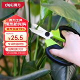得力（deli）花枝剪花艺剪刀园艺剪刀 家用鲜花专用剪刀 盆栽花卉修剪刀 绿色 