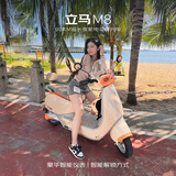 立马电动摩托车M8远航版90公里长续航电动车1500W高速电摩铅酸电池72V20Ah外卖上班代步电瓶车芝士咖