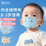 迈贝仕婴儿口罩3d立体口罩 儿童一次性防护20枚独立包装小童帅气款随机