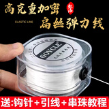歌洛进口扁丝弹力线串珠绳高端文玩佛珠手串专用穿手链珠子的牛筋耐磨 白色1.2mm约40米 10000