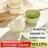 佩尔森奶油风陶瓷米饭碗家用2024新款吃饭碗高颜值碗碟套装面碗汤碗餐具 4.75英寸饭碗-混色 10件套
