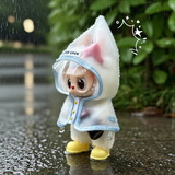 繁夏labubu衣服2件套一二三代17cm拉布布雨衣马卡龙前方高能通用娃衣