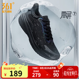 361度运动鞋男鞋雨屏7雨天通勤鞋防泼水防滑黑色跑鞋缓震鞋子男 曜石黑 46