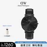丹尼尔惠灵顿（DanielWellington）DW男表40MM皮带石英男表简约欧美表送男友送父亲节礼物DW00100657