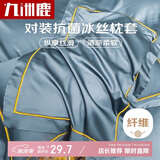 九洲鹿夏季仿天丝枕芯套枕头套枕套一对装 48*74cm双人整套枕芯外套