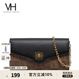 VANESSA HOGAN VH女包太阳神系列贝伦信封包轻奢斜挎包链条包纪念日礼物送女友 黑色