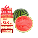 京鲜生 无籽麒麟大西瓜 1粒装 7-9斤 生鲜水果