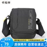 卡拉羊单肩包男士斜挎包多隔层帆布包休闲小包户外胸包CX4008旅行礼物