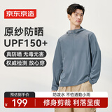 京东京造【晴雨两穿 防泼水】防晒衣男士秋季薄外套户外男女同款 灰绿 L