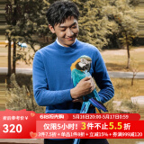 雅戈尔（YOUNGOR）羊毛衫男全绵羊毛羊毛衫舒适暖和厚度适中 VYQW639986GBA湖蓝色 XL 110c