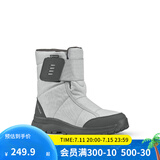 迪卡侬（DECATHLON）雪地鞋男女户外防水徒步东北雪地靴加厚保暖棉鞋SH100 女款 灰色（拍大一码） 38