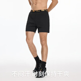 OMG运动短裤男夏季防走光高弹健身训练内衬美式三分跑步透气裤薄 黑色 M (100-120斤)