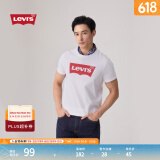 Levi's李维斯情侣宽松印花时尚简约舒适潮流纯棉圆领短袖T恤520礼物 白色 002A0-0000 L