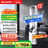 夏普SHARP无叶风扇家用无叶扇纳米离子净化除菌直流变频暴风轻音低噪摇头立式塔扇节能省电PJ-BD606A 全新升级轻音低噪【净化除菌+HEPA过滤网】
