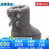 UGG美版 女士防泼水防污涂层雪地靴经典贝莉短靴 1016501 灰色 37