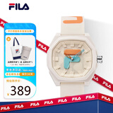 斐乐（FILA）手表女送女生潮流老爹风格撞色运动学生硅胶手表 FLM38-6105-007