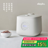 olayks立时电饭煲3升电饭锅小型智能多功能微压防溢米饭锅迷你家用蒸饭锅低糖饭杂粮饭快煮陶瓷釉不粘锅 陶白 3L 【陶瓷釉内胆】【升级杂粮饭款】