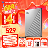西部数据（WD）1TB 移动硬盘 type-c Ultra系列 2.5英寸 银 机械硬盘 笔记本电脑外接加密兼容Mac 大容量家庭存储