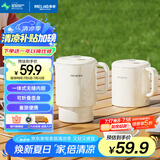 美菱（MeiLing）便携式烧水壶电水壶折叠不锈钢水壶旅行出差电热水壶烧水杯家用养生壶火锅宿舍泡面杯MH-JY0601