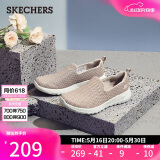 斯凯奇（Skechers）520送女友女鞋夏季懒人一脚蹬健步鞋透气软底休闲运动鞋15600