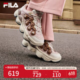 FILA 杨幂同款斐乐官方女鞋豌豆鞋运动鞋休闲鞋厚底老爹鞋 红木棕/摩卡棕-MM 38