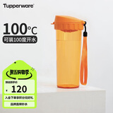 特百惠（Tupperware）茶韵500ML塑料杯男女士学生夏季运动水杯子户外便携大容量 橘花橙